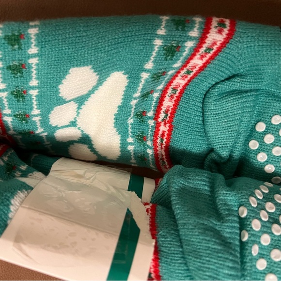 Christmas Slipper Socks Boston Terrier dog puppy By Two Left Feet christmas new - Picture 4 of 5